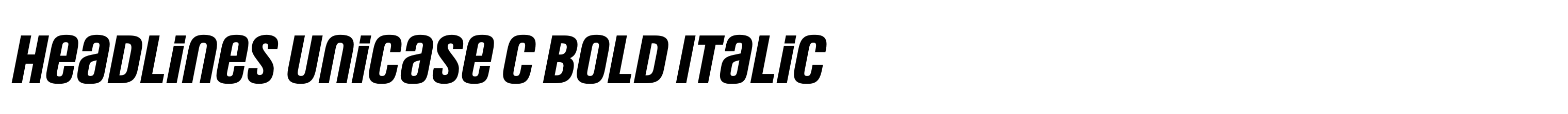 Headlines Unicase C Bold Italic